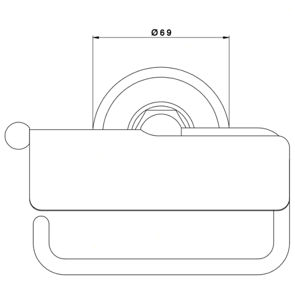 Держатель туалетной бумаги Nicolazzi Minimale 1492MCR