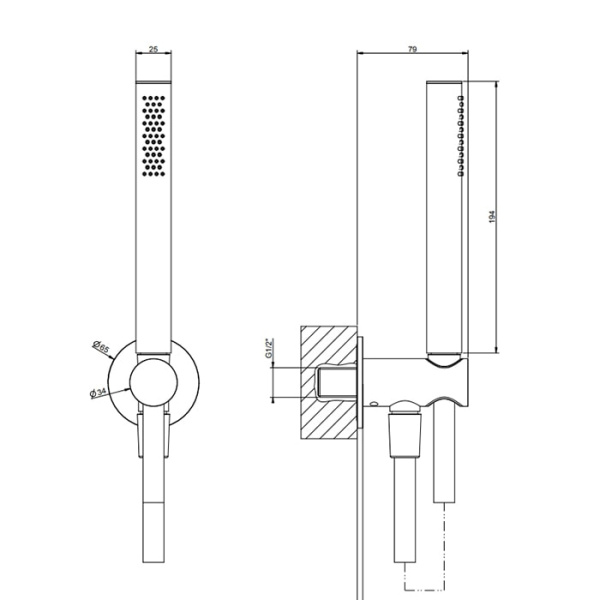 Душевой комплект Gessi 316 54023#727 золото