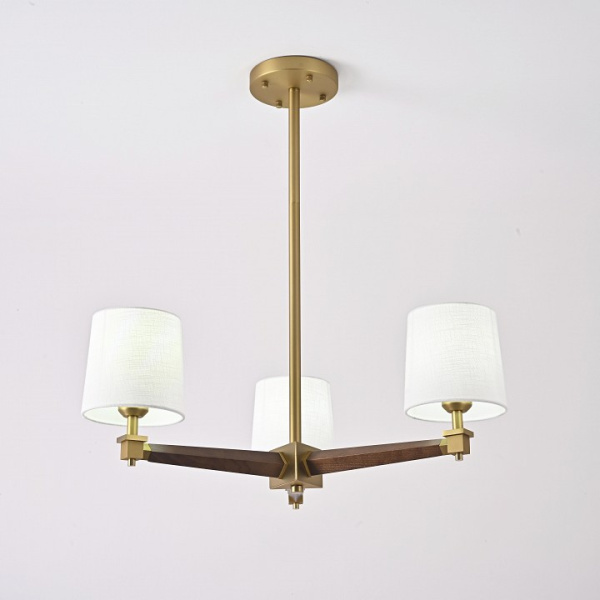 Люстра на штанге Imperiumloft Jorgenson White/Dark wood STAVRA01