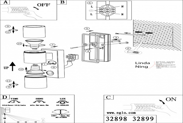 Светильник на штанге Eglo Riga 5 32898