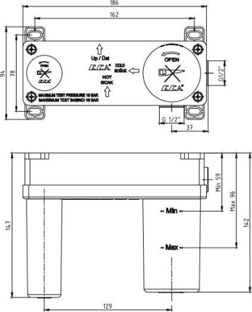 Скрытая монтажная часть E.C.A. 102166601EX
