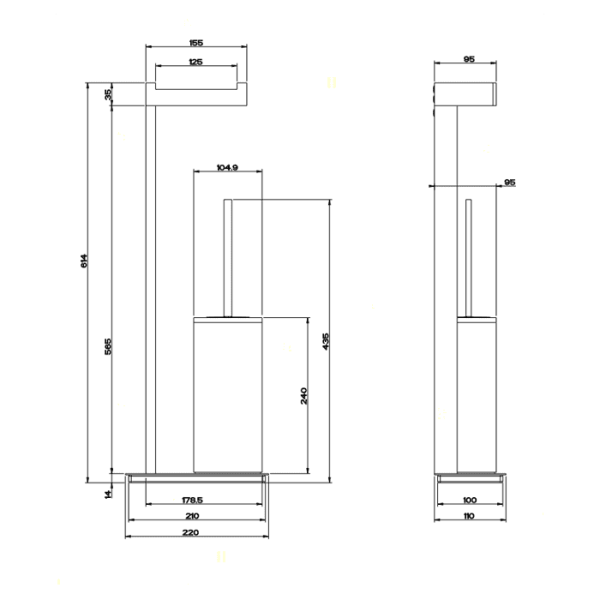 Стойка Gessi Rettangolo 20934#031