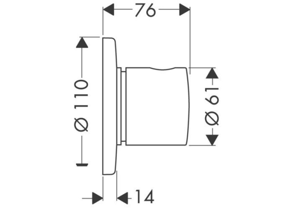 Внешняя часть hansgrohe Raindance 15932000 для переключателя Trio/Quattro