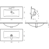 Раковина Misty Quadro QDR90SLWB01 90x47,5 см, накладная, белый