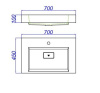 Раковина Aqwella Toledo 700 Tol.07.04.D