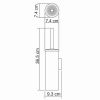 K-1087PG Щетка для унитаза подвесная