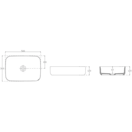 Раковина 50x36 см Isvea Infinity 10NF65050-2S