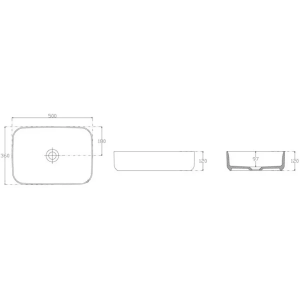 Раковина 50x36 см Isvea Infinity 10NF65050-2S
