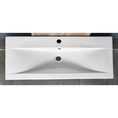 Раковина CeramaLux 9393-100 102x40 см, накладная, белый
