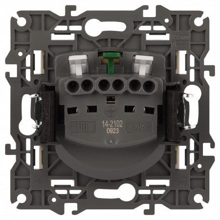 Розетка с заземлением и со шторкой, без рамки Эра Эра Elegance 14-2102-02