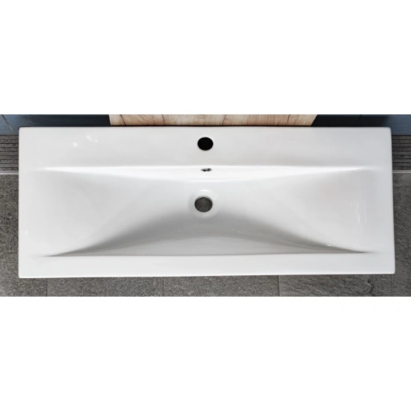 Раковина CeramaLux 9393-100 102x40 см, накладная, белый