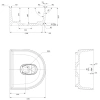 Раковина 42x37 см Omnires Cadence CADENCE420BM