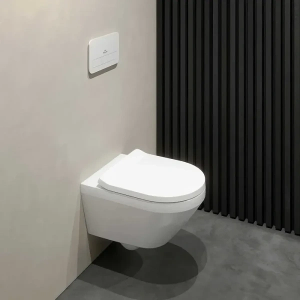 Унитаз подвесной Villeroy & Boch Architectura 4616CB01 безободковый, торнадо, с сиденьем микролифт, альпийский белый