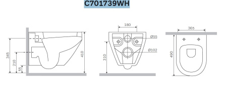 Унитаз подвесной Am.Pm Spirit 2.0 C701739WH