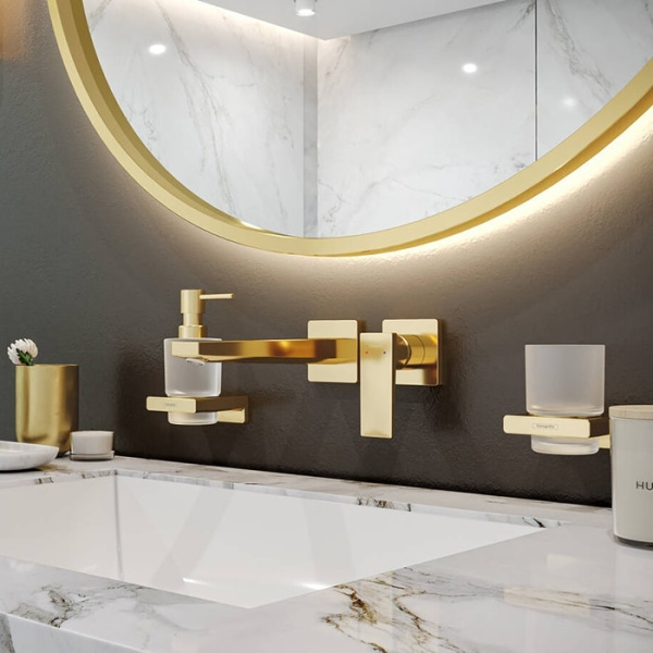 Диспенсер для жидкого мыла hansgrohe AddStoris 41745990 полированное золото