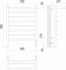 Полотенцесушитель электрический Terminus Классик П8 500х850 4670078531414 с полкой
