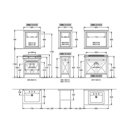 Зеркало Villeroy&Boch Hommage 85652100