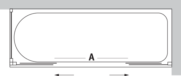 Шторка для ванны Vegas Z2V+ZVF 150*90 08 01
