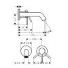 Смеситель для раковины hansgrohe Tecturis S 73350700 с донным клапаном белый матовый