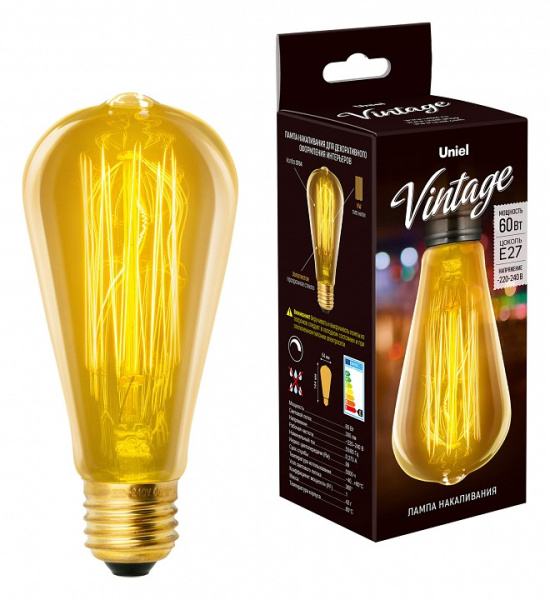 Лампа накаливания Uniel IL-V E27 60Вт K UL-00000482