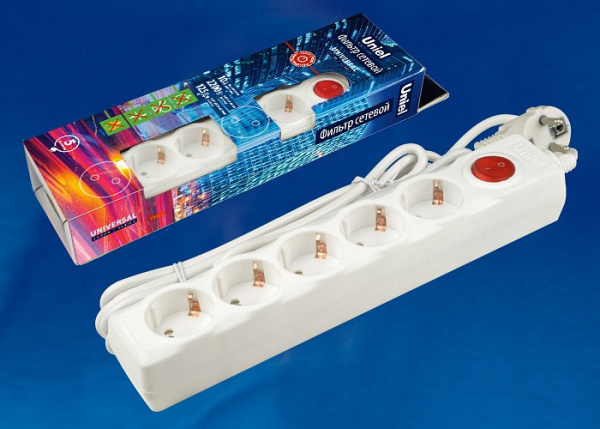 Удлинитель с выключателем Uniel S-Gsu5 UL-00001747