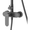 Душевая система Cezares Stylus STYLUS-CD-NOP 220 мм, со смесителем, черный матовый