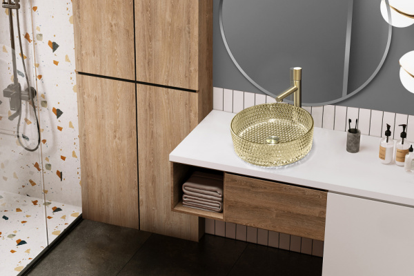 Раковина Abber Glas AK2301GG золото