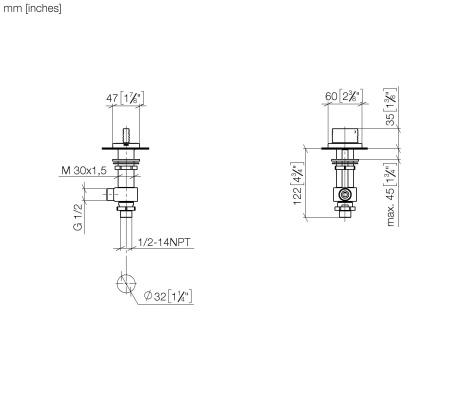 Запорный вентиль Dornbracht CL.1 20005706-00