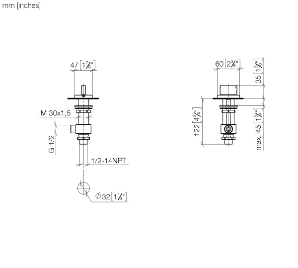 Запорный вентиль Dornbracht CL.1 20005706-00