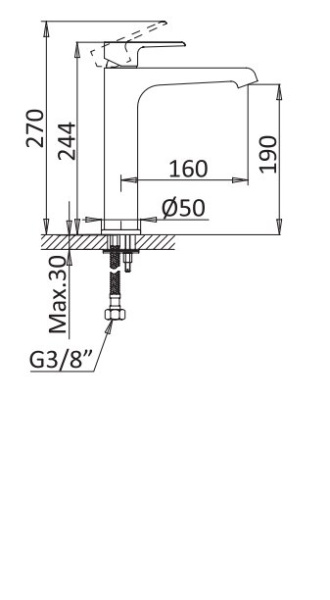 Смеситель для раковины Cezares NAUTIC NAUTIC-LC-01-W0