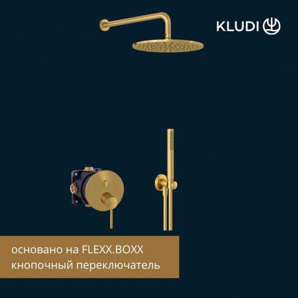 Душевой комплект Kludi Bozz 38658N076 брашированное золото