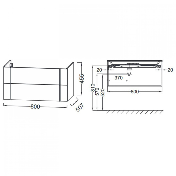 Тумба под раковину 80см Jacob Delafon Nouvelle Vague EB3030-N18 белый блестящий