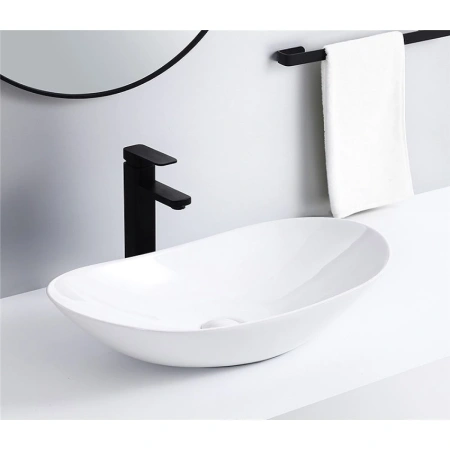 Раковина-чаша CeramaLux 7811A 61,5x36 см, накладная, белый