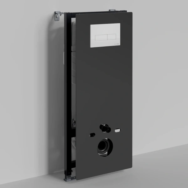 Инсталляция для унитаза WasserKRAFT Abens 20 20TLT.010.ME.BL.WM03 с кнопкой смыва, белый матовый