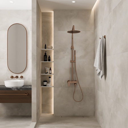 Душевая стойка WasserKRAFT Asphe A17301 розовое золото