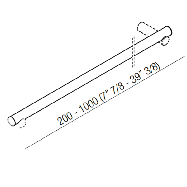Поручень Agape Dot line ADTL1000RT светлое дерево