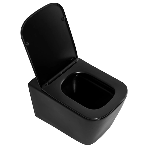 Унитаз подвесной BelBagno Ardente-C BB3202CHR-MB безободковый, черный матовый