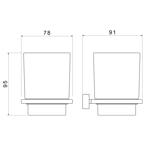 Стакан для зубных щеток Timo Torne 43033/03 черный