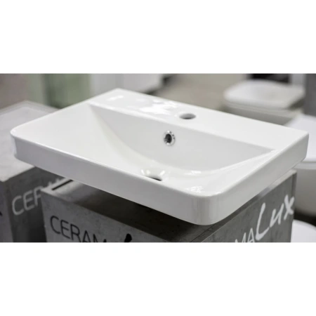 Раковина CeramaLux 9595-50 50,5x35 см, накладная, белый