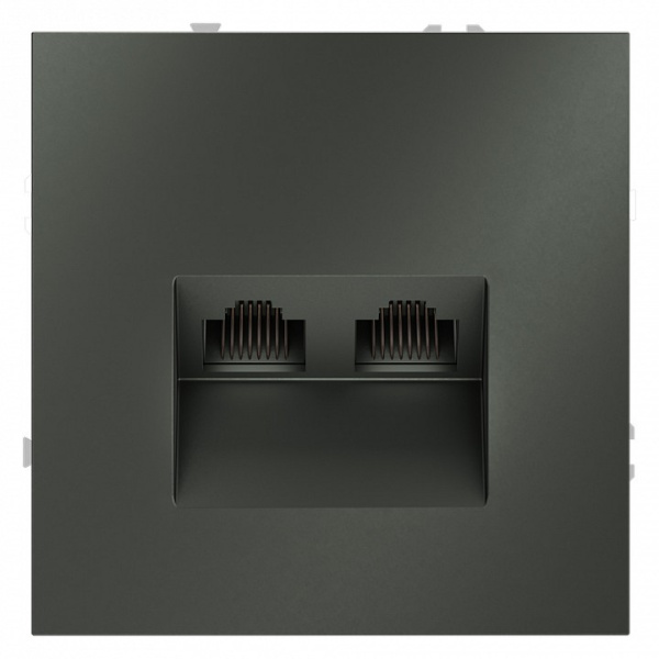 Розетка двойная Ethernet RJ-45 без рамки Voltum S70 VLS060206