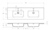 Раковина BelBagno 140 BB1400-2-ETL двойная