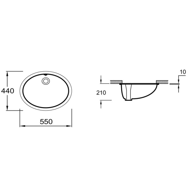 Раковина Jacob Delafon Caxton E2211-0