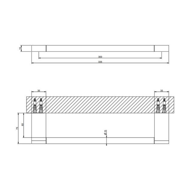 Полотенцедержатель Gessi Origini 30 см 66500#707 черный