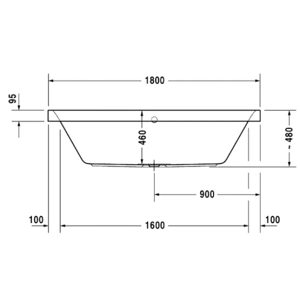 Акриловая ванна 180x80 см Duravit Happy D.2 700314000000000