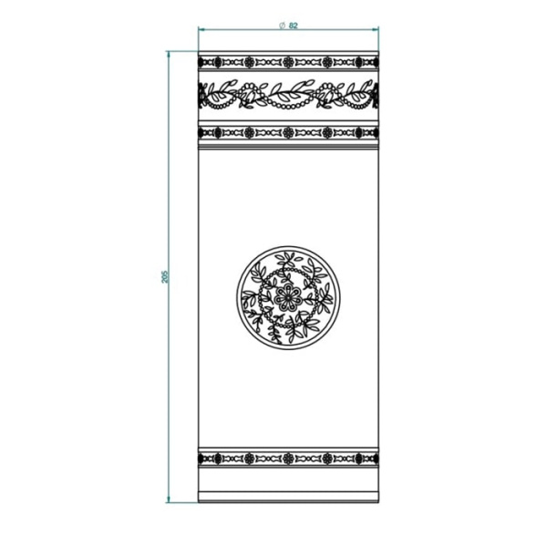 Ваза THG Marquise blanc dcor Platine A7G.A02.4609 белый