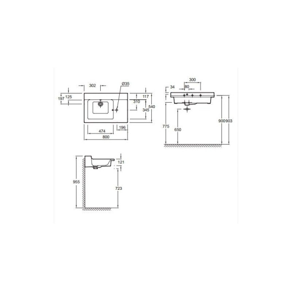 Раковина Jacob Delafon Soprano EXL122-00
