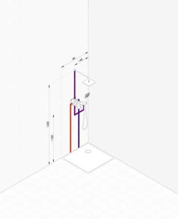 Душевой комплект 7 в 1 Kludi Pure Style 406300575