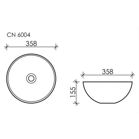 Раковина 35,8x35,8 см Ceramica Nova Element CN6004
