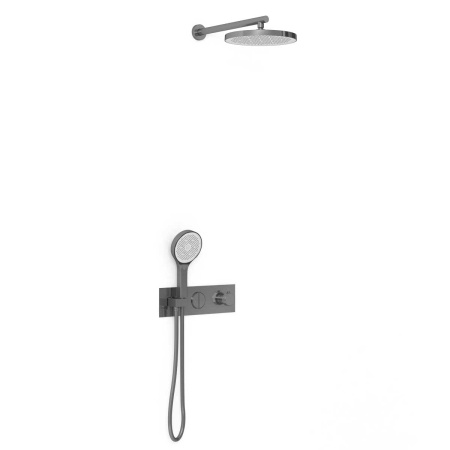 Душевой комплект Vincea VSFW-422T2GM вороненная сталь