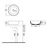 Раковина чаша 40x40 см Azzurra Elegance Circle ECI40bi*0